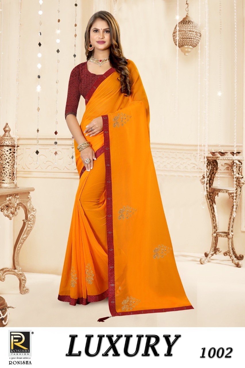 Ronisha Luxury Designer Sarees Catalog Lowest Price